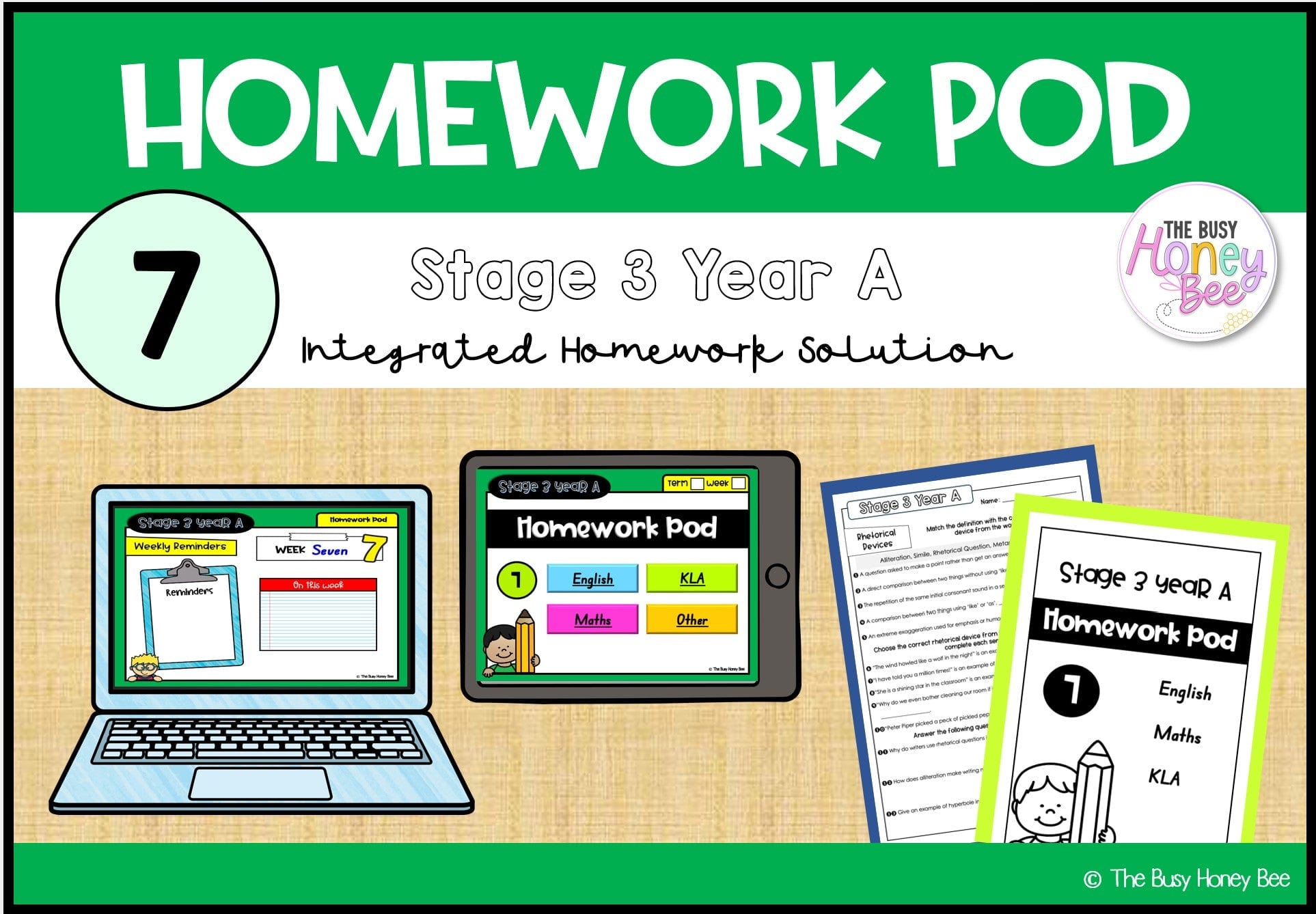 Stage 3 Year A Homework/Learning Pod 7 - PowerPoint