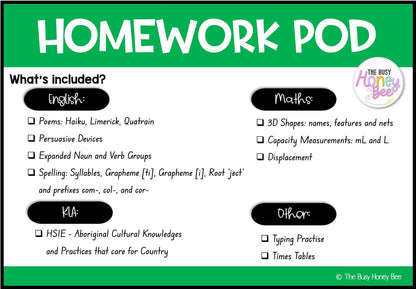 Stage 3 Year A Homework/Learning Pod 9 - PowerPoint