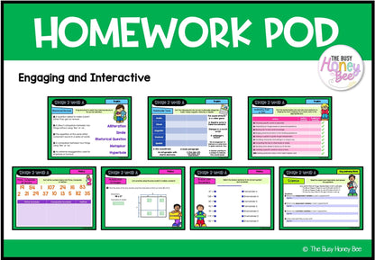 Stage 3 Year A Homework/Learning Pods Term 2 Mega Bundle - PowerPoint