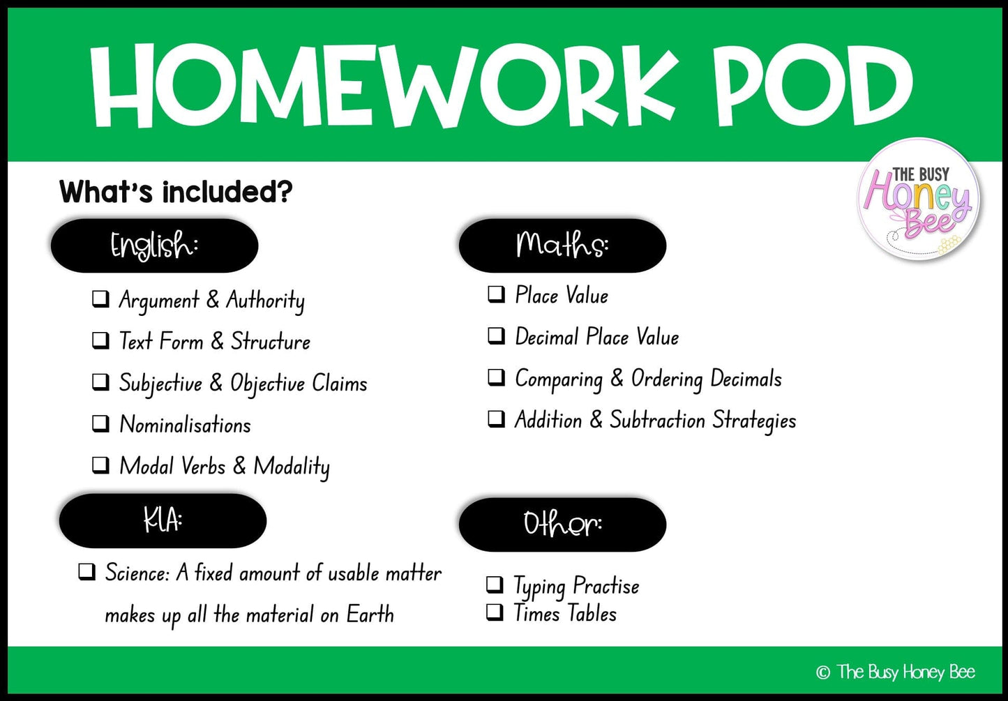 Stage 3 Year A Homework/Learning Pods Term 2 Mega Bundle - PowerPoint