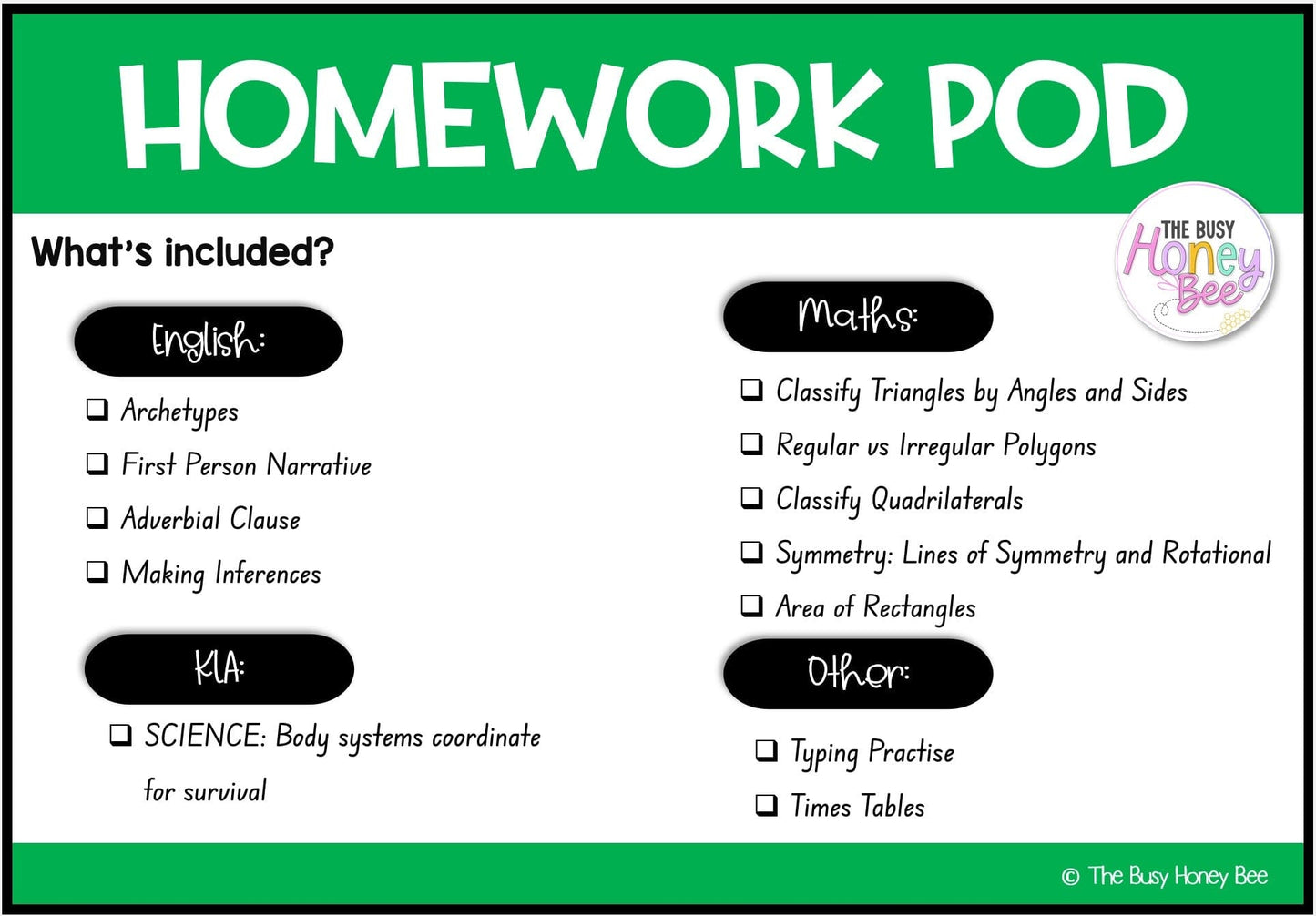 Stage 3 Year A Homework/Learning Pods Term 3 Mega Bundle - Homework | Casual Teaching