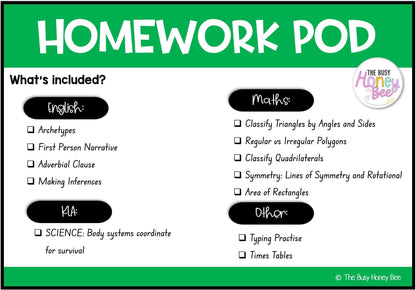 Stage 3 Year A Homework/Learning Pods Term 3 Mega Bundle - Homework | Casual Teaching