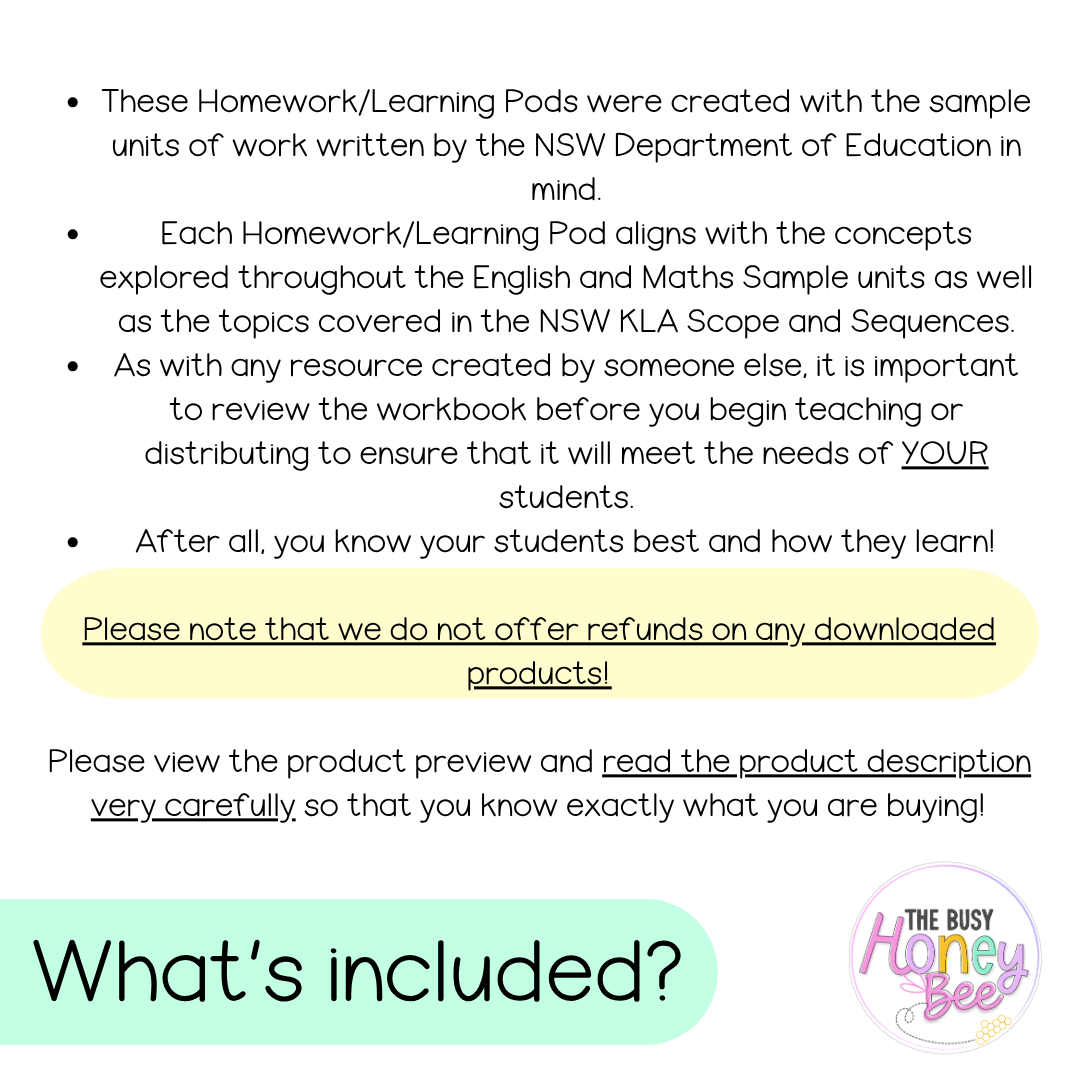 Stage 3 Year A Homework/Learning Pods Term 3 Mega Bundle - Homework | Casual Teaching