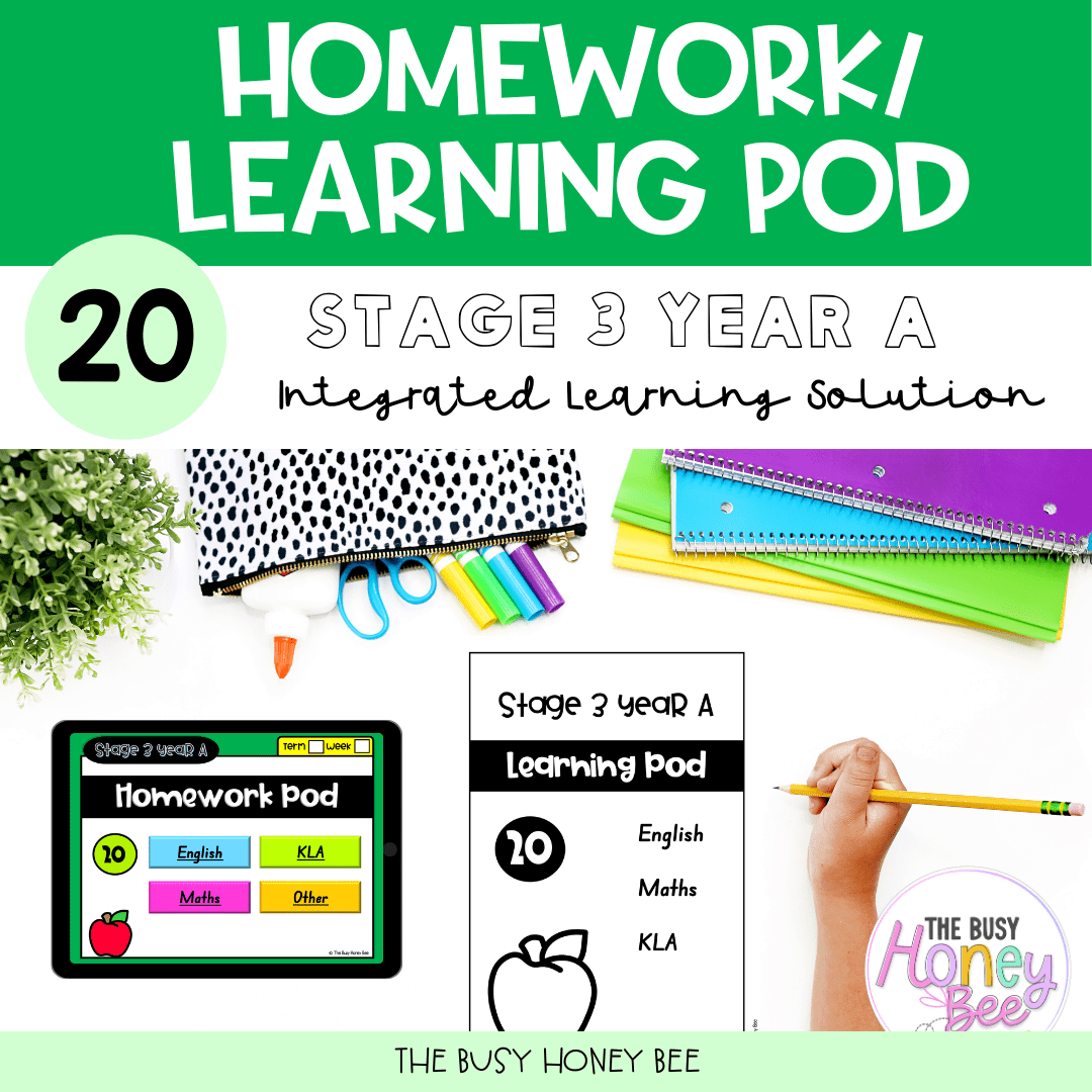 Stage 3 Year A Homework/Learning Pods Term 4 Mega Bundle - Homework | Casual Teaching