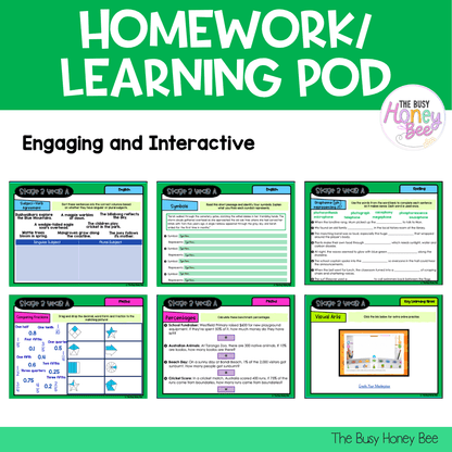 Stage 3 Year A Homework/Learning Pods Term 4 Mega Bundle - Homework | Casual Teaching