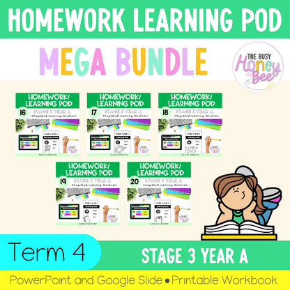 Stage 3 Year A Homework/Learning Pods Term 4 Mega Bundle - Homework | Casual Teaching