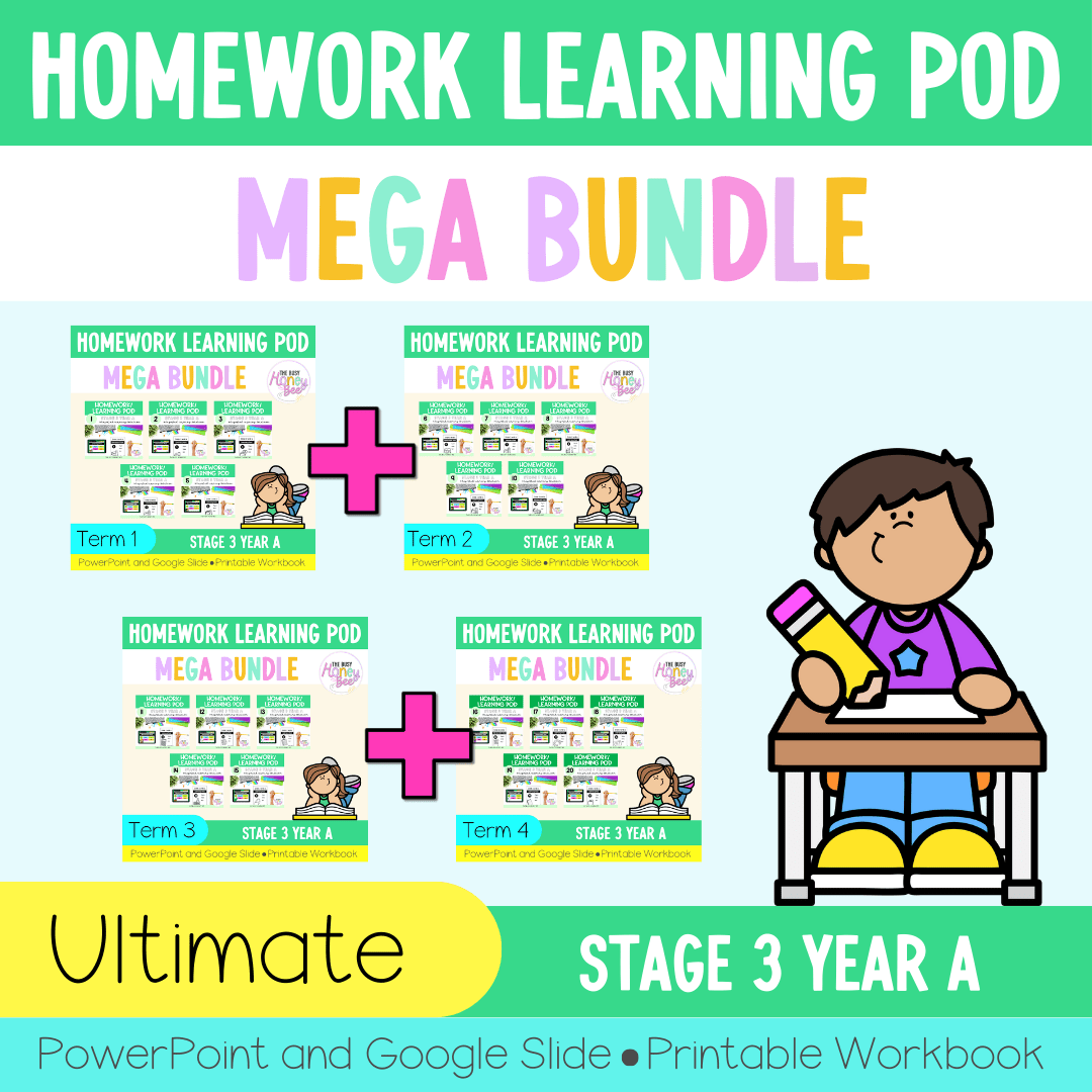 Stage 3 Year A Homework/Learning Pods Ultimate Mega Bundle - Homework | Casual Teaching
