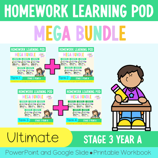Stage 3 Year A Homework/Learning Pods Ultimate Mega Bundle - Homework | Casual Teaching
