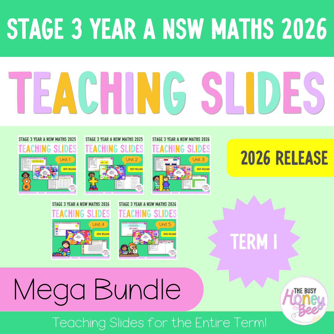 Stage 3 Year A NSW Maths 2026 Term 1 Mega Bundle - Teaching Slides