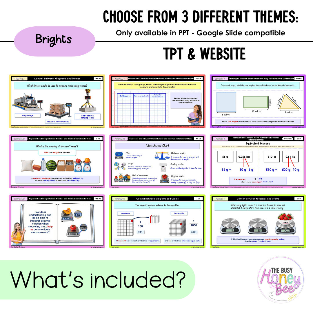 Stage 3 Year A NSW Maths Unit 14 Mass and Length Teaching Slides 2026 - Teaching Slides
