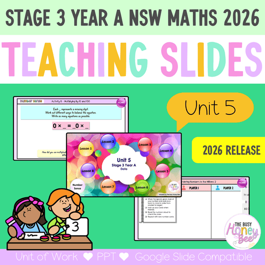 Stage 3 Year A NSW Maths Unit 5 Data Teaching Slides 2026 - Teaching Slides