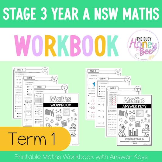 Stage 3 Year A NSW Maths Workbook Term 1 - Workbook | Worksheets