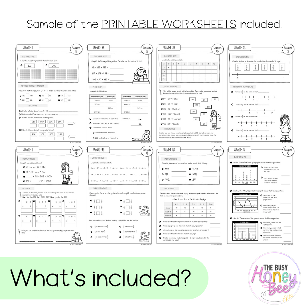 Stage 3 Year A NSW Maths Workbook Term 1 - Workbook | Worksheets