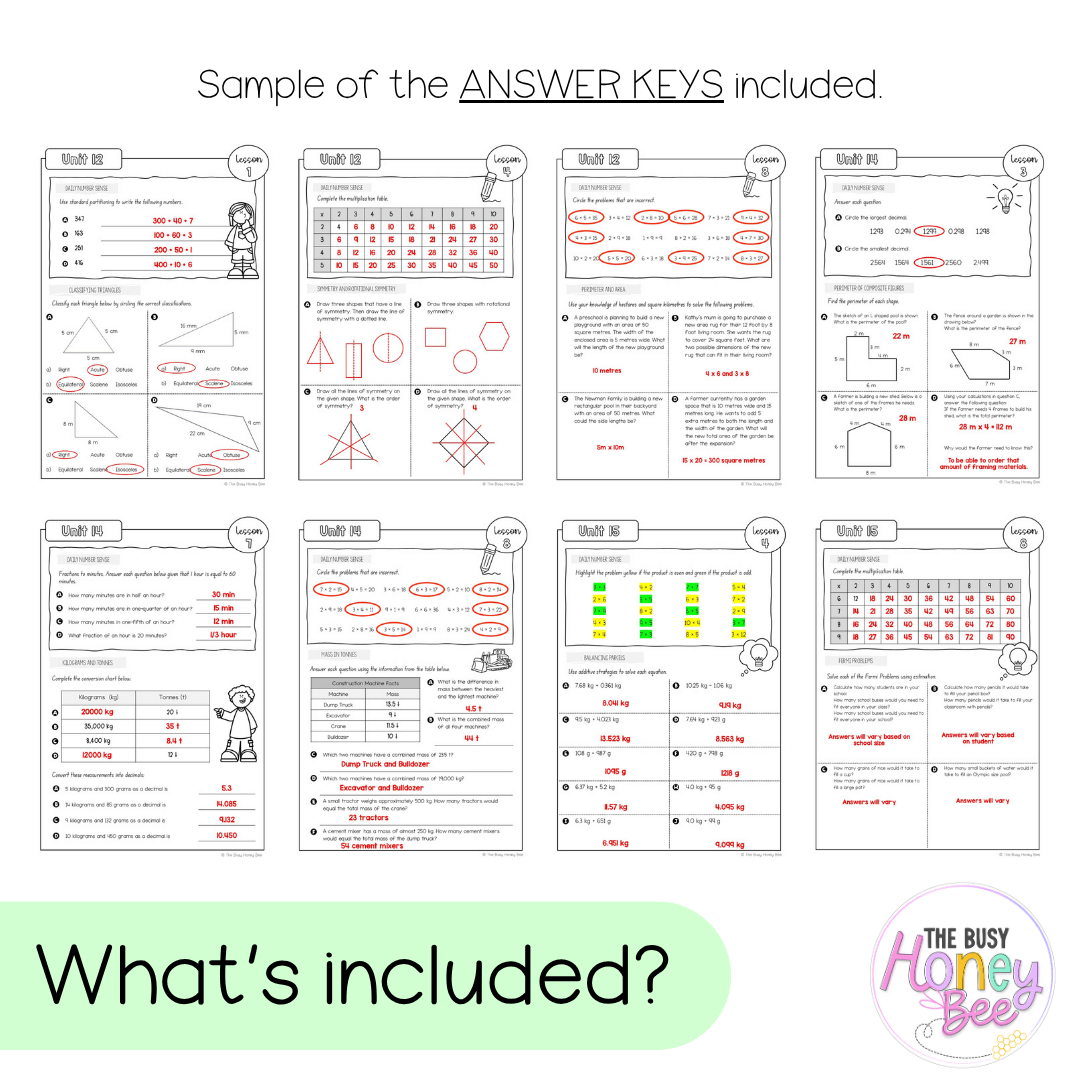 Stage 3 Year A NSW Maths Workbook Term 3 - Workbook | Worksheets