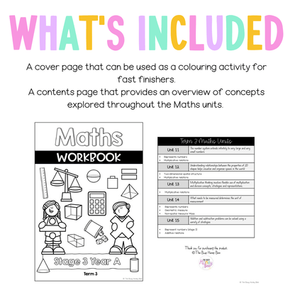 Stage 3 Year A NSW Maths Workbook Term 3 - Workbook | Worksheets