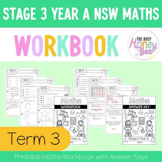 Stage 3 Year A NSW Maths Workbook Term 3 - Workbook | Worksheets