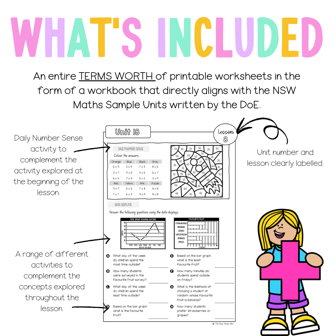 Stage 3 Year A NSW Maths Workbook Term 4 - Workbook | Worksheets