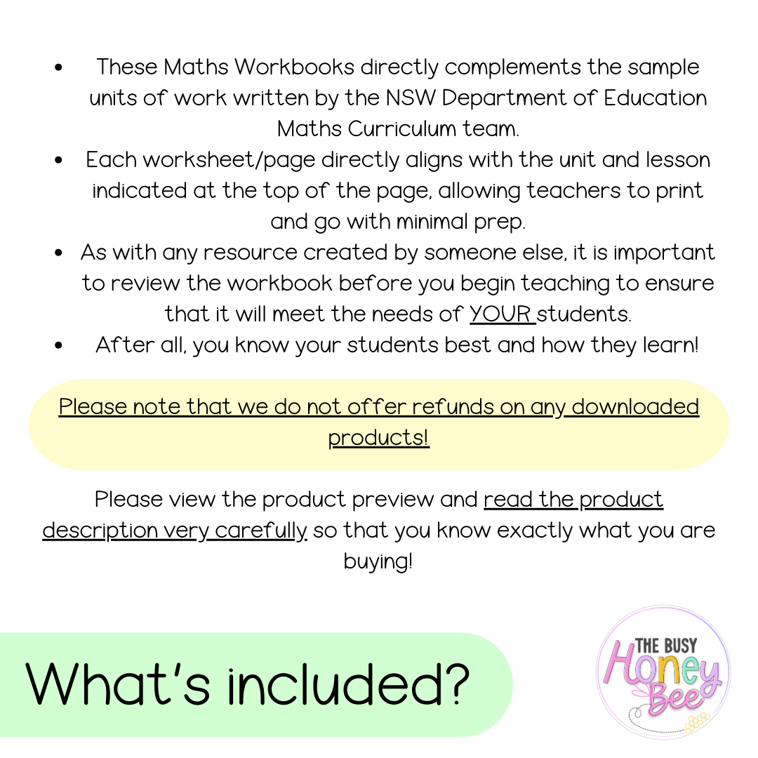 Stage 3 Year A NSW Maths Workbook ULTIMATE Mega Bundle - Workbook | Worksheets