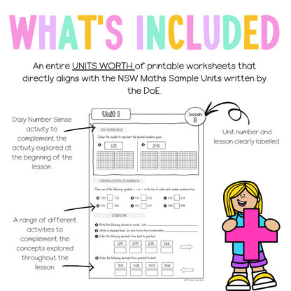 Stage 3 Year A NSW Maths Worksheets Unit 1 - Workbook | Worksheets