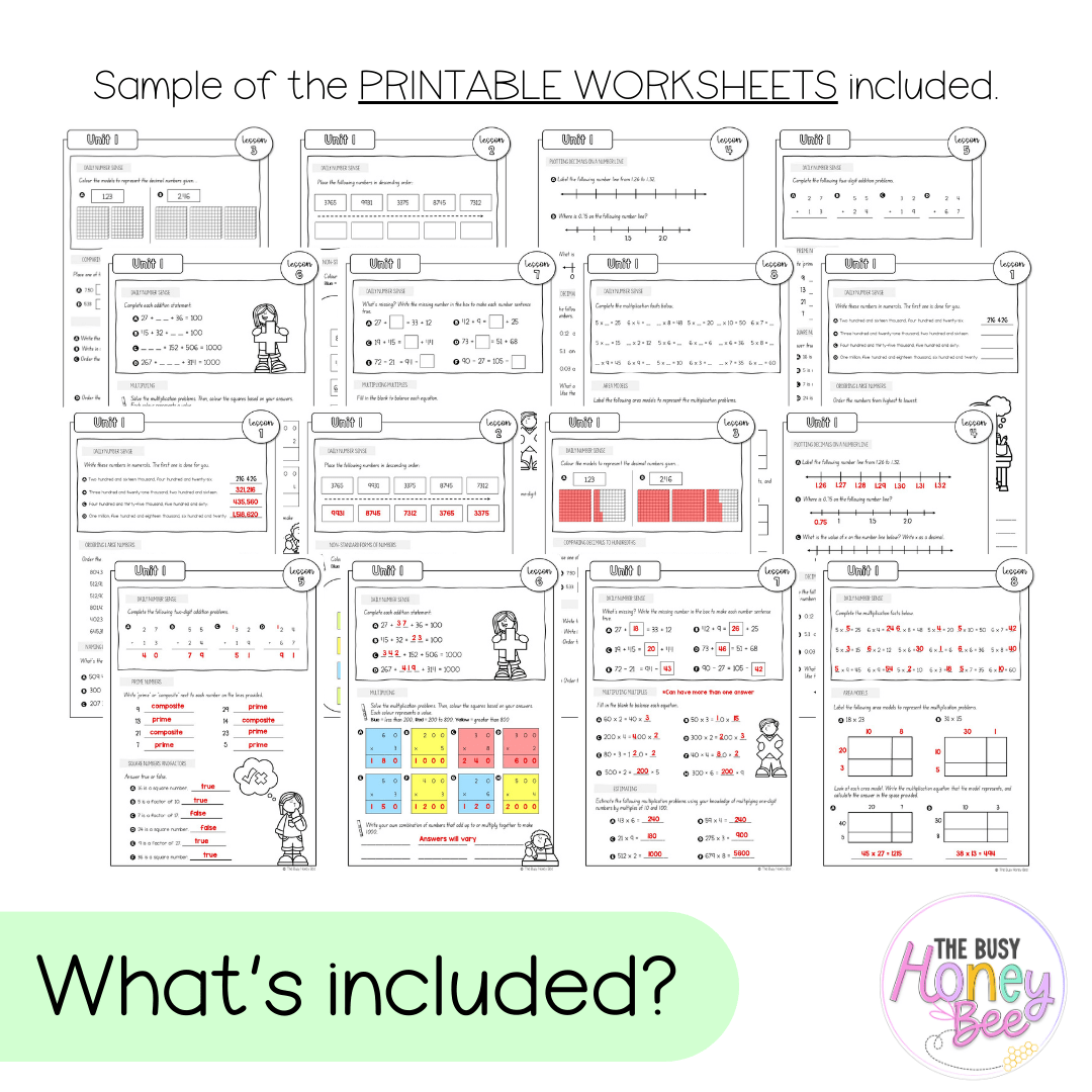Stage 3 Year A NSW Maths Worksheets Unit 1 - Workbook | Worksheets