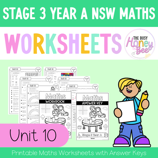 Stage 3 Year A NSW Maths Worksheets Unit 10 - Workbook | Worksheets