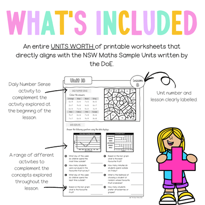 Stage 3 Year A NSW Maths Worksheets Unit 18 - Workbook | Worksheets