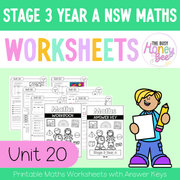 Stage 3 Year A NSW Maths Worksheets Unit 20 - Workbook | Worksheets