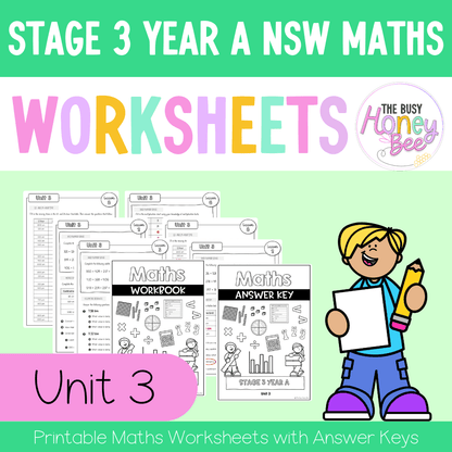 Stage 3 Year A NSW Maths Worksheets Unit 3 - Workbook | Worksheets