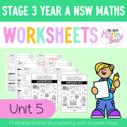 Stage 3 Year A NSW Maths Worksheets Unit 5 - Workbook | Worksheets