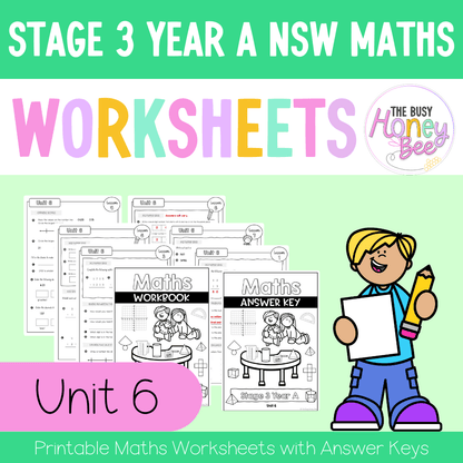 Stage 3 Year A NSW Maths Worksheets Unit 6 - Workbook | Worksheets
