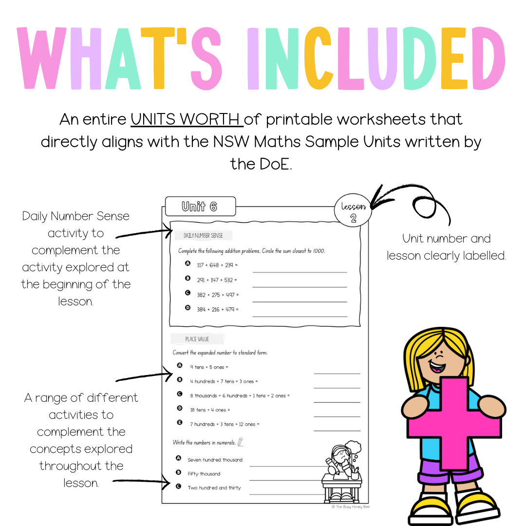 Stage 3 Year A NSW Maths Worksheets Unit 6 - Workbook | Worksheets