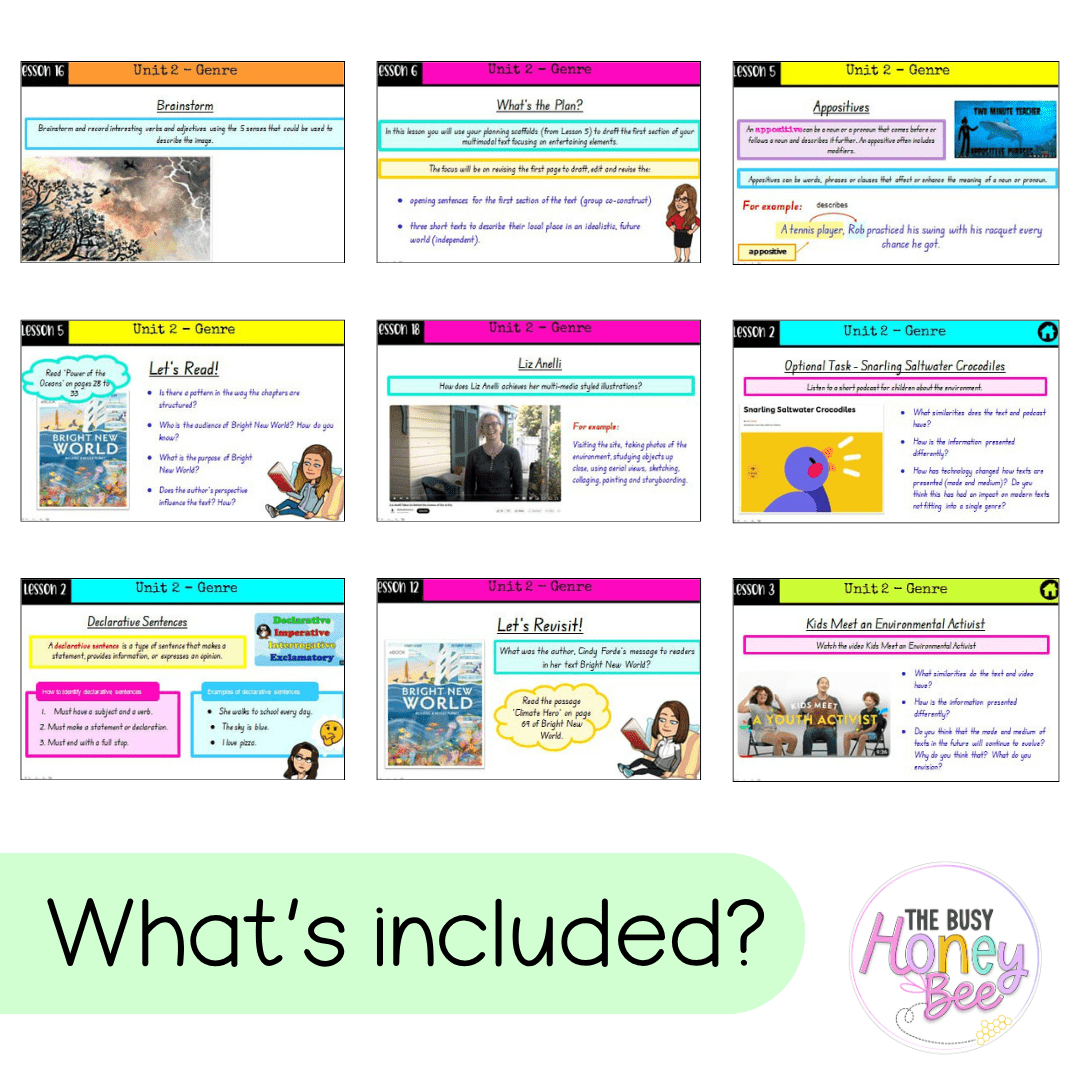 Stage 3 Year A Term 1 English Teaching Slides Mega Bundle - Teaching Slides