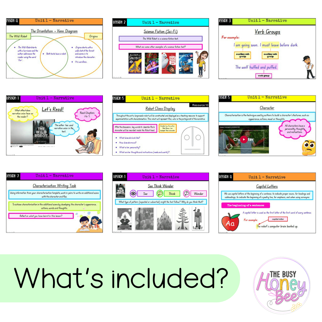 Stage 3 Year A Term 1 English Teaching Slides Mega Bundle - Teaching Slides