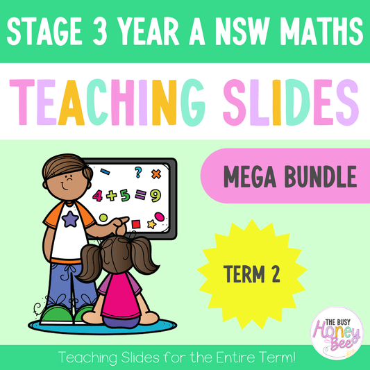 Stage 3 Year A Term 2 Maths Teaching Slides Mega Bundle - Teaching Slides