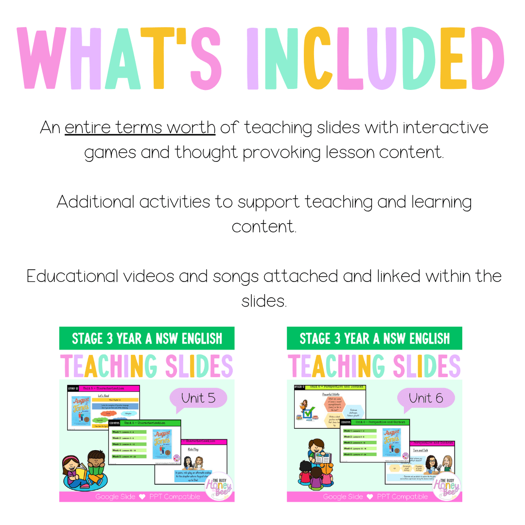 Stage 3 Year A Term 3 English Teaching Slides Mega Bundle - Teaching Slides