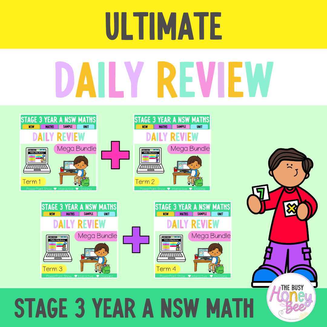 Stage 3 Year A Ultimate Australian | NSW Maths Daily Review | Warm-Up Mega Bundle - Warm Up | Revision