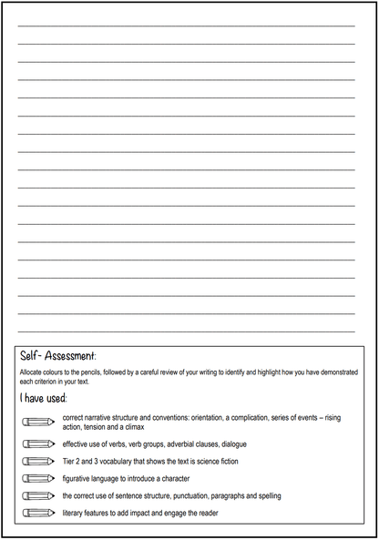 Stage 3 Year A Unit 1 Narrative Writing Pre-Assessment - Assessment