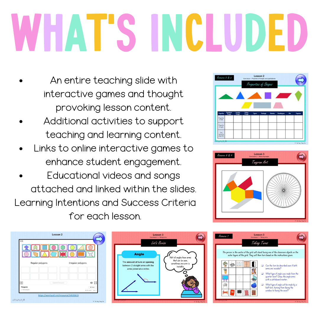 Stage 3 Year A Unit 19 NSW Maths Teaching Slides - Zip Folder: Smart Notebook, PowerPoint, Google Slide Compatible