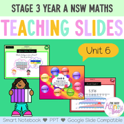 Stage 3 Year A Unit 6 NSW Maths Teaching Slides - Zip Folder: Smart Notebook, PowerPoint, Google Slide Compatible