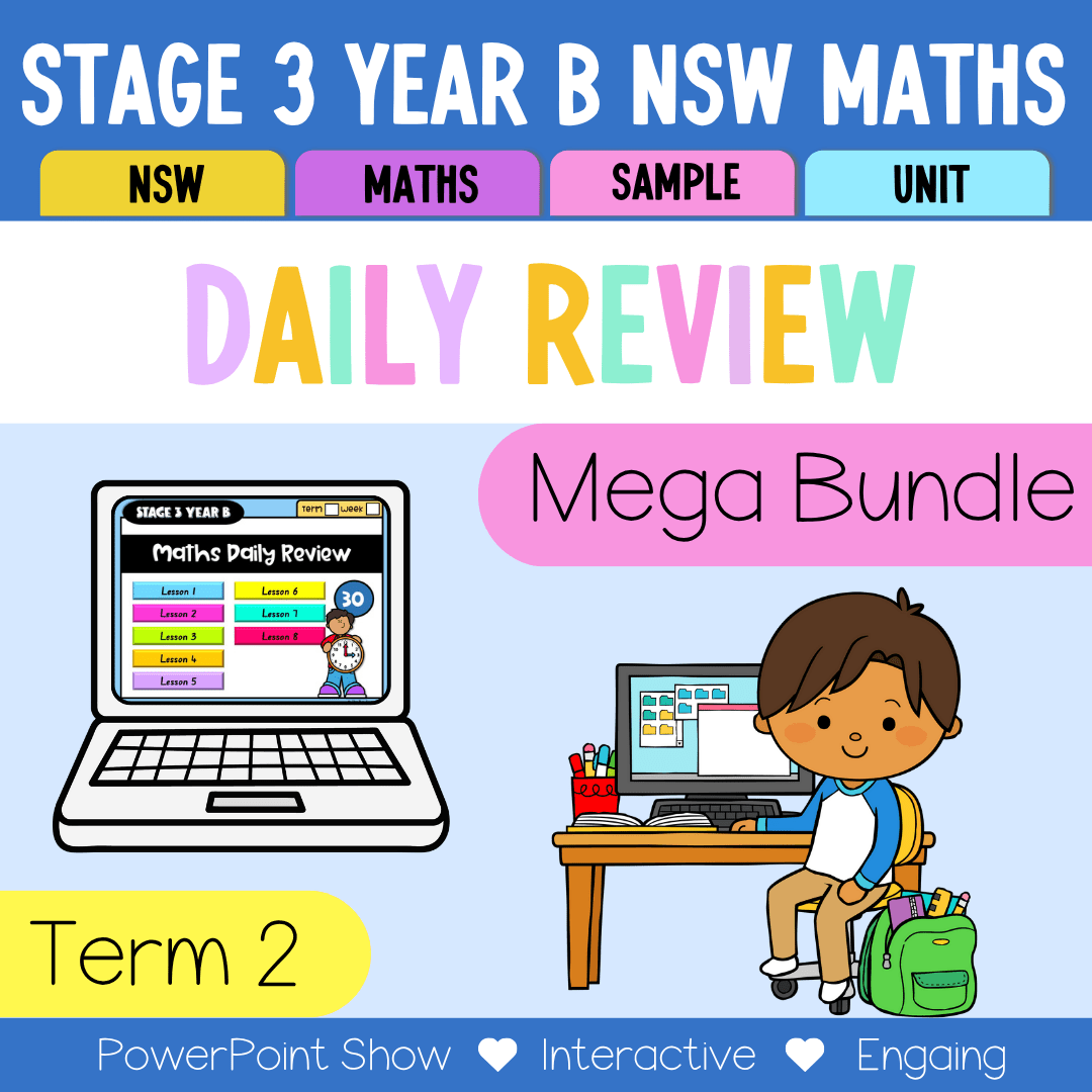 Stage 3 Year B Australian | NSW Math Daily Review | Warm-Up Term 2 Mega Bundle - Warm Up | Revision