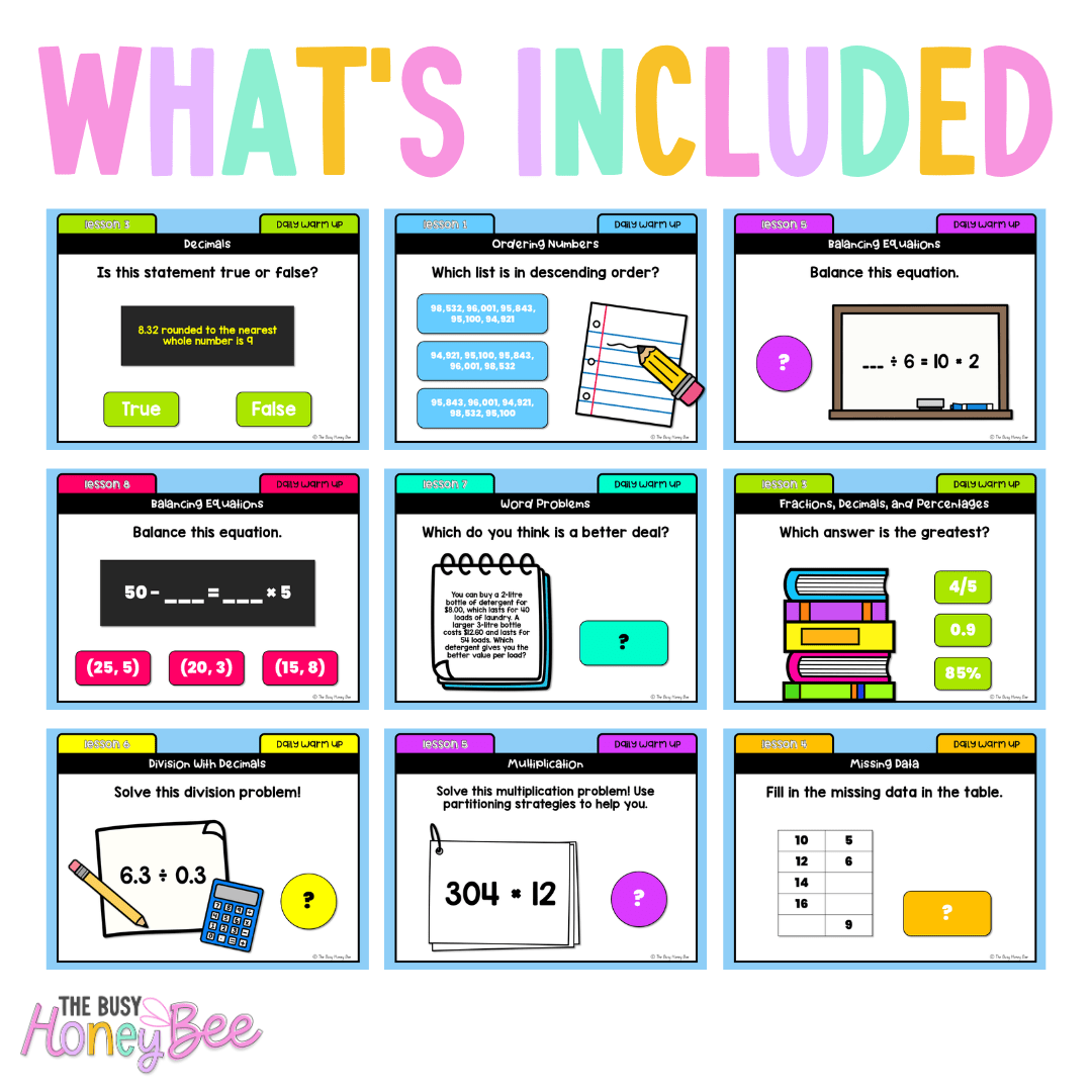 Stage 3 Year B Australian | NSW Math Daily Review | Warm-Up Term 3 Mega Bundle - Warm Up | Revision