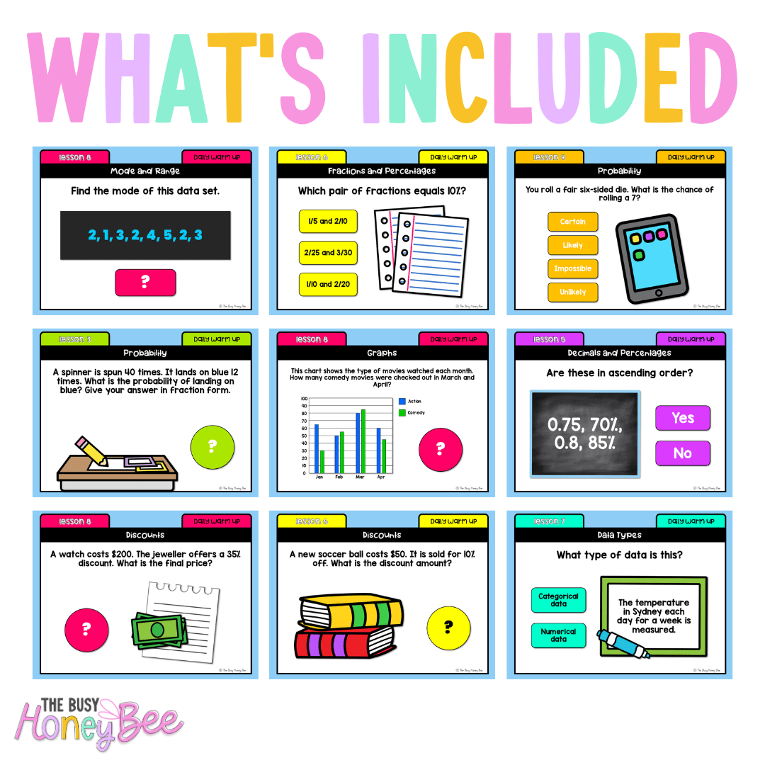Stage 3 Year B Australian | NSW Math Daily Review | Warm-Up Term 4 Mega Bundle - Warm Up | Revision