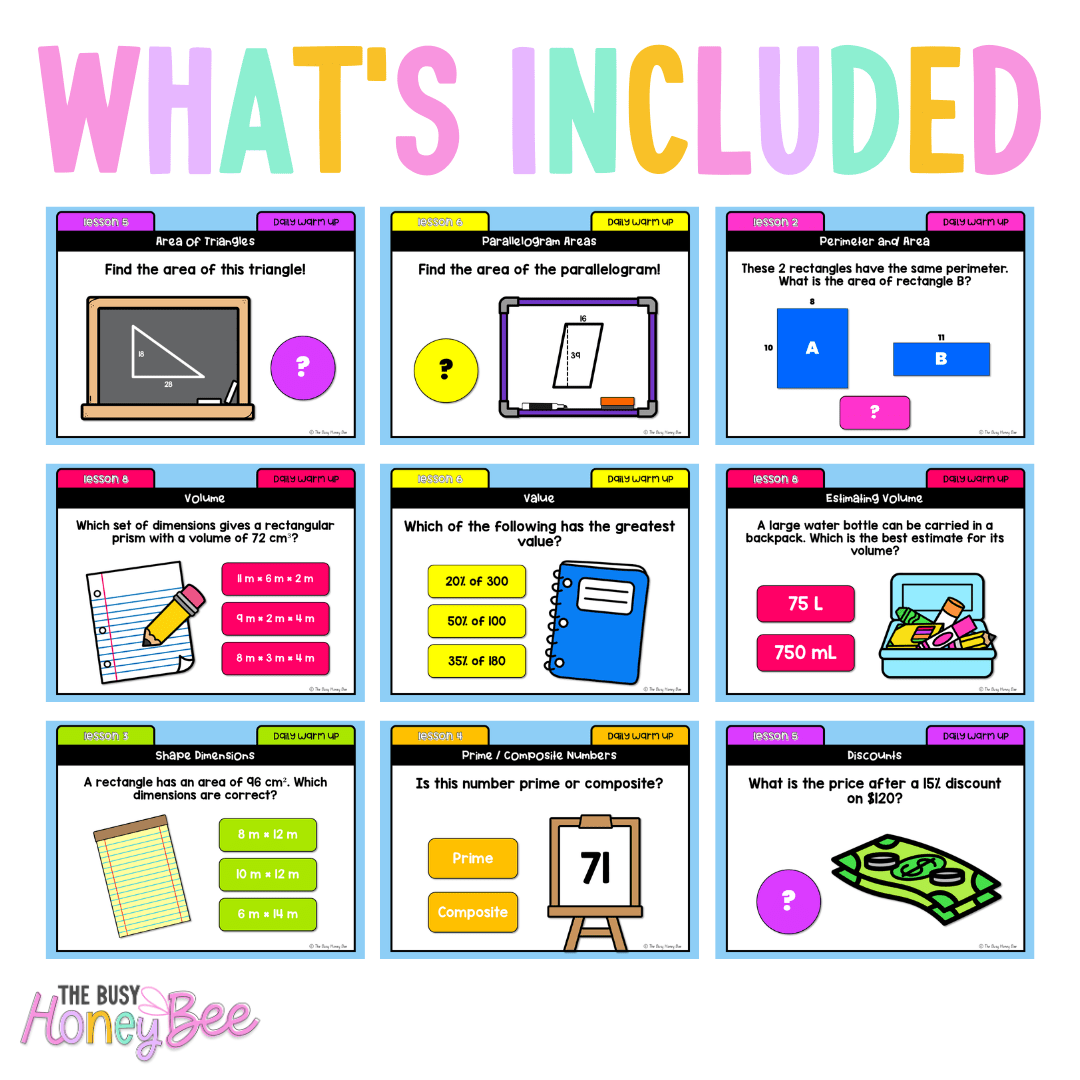 Stage 3 Year B Australian | NSW Math Daily Review | Warm-Up Term 4 Mega Bundle - Warm Up | Revision