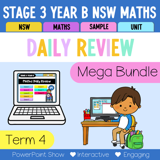 Stage 3 Year B Australian | NSW Math Daily Review | Warm-Up Term 4 Mega Bundle - Warm Up | Revision