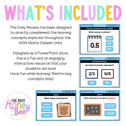 Stage 3 Year B Australian | NSW Math Daily Review | Warm-Up Unit 29 - Warm Up | Revision