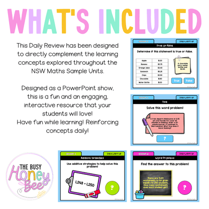 Stage 3 Year B Australian | NSW Math Daily Review | Warm-Up Unit 35 - Warm Up | Revision