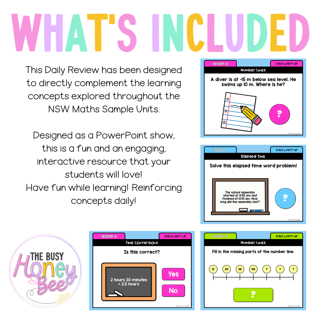 Stage 3 Year B Australian | NSW Math Daily Review | Warm-Up Unit 39 - Warm Up | Revision
