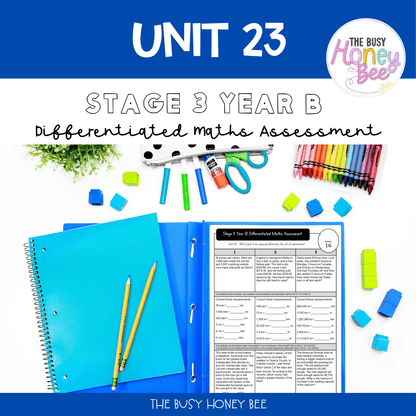 Stage 3 Year B Differentiated Maths Assessment Unit 23 - Assessment