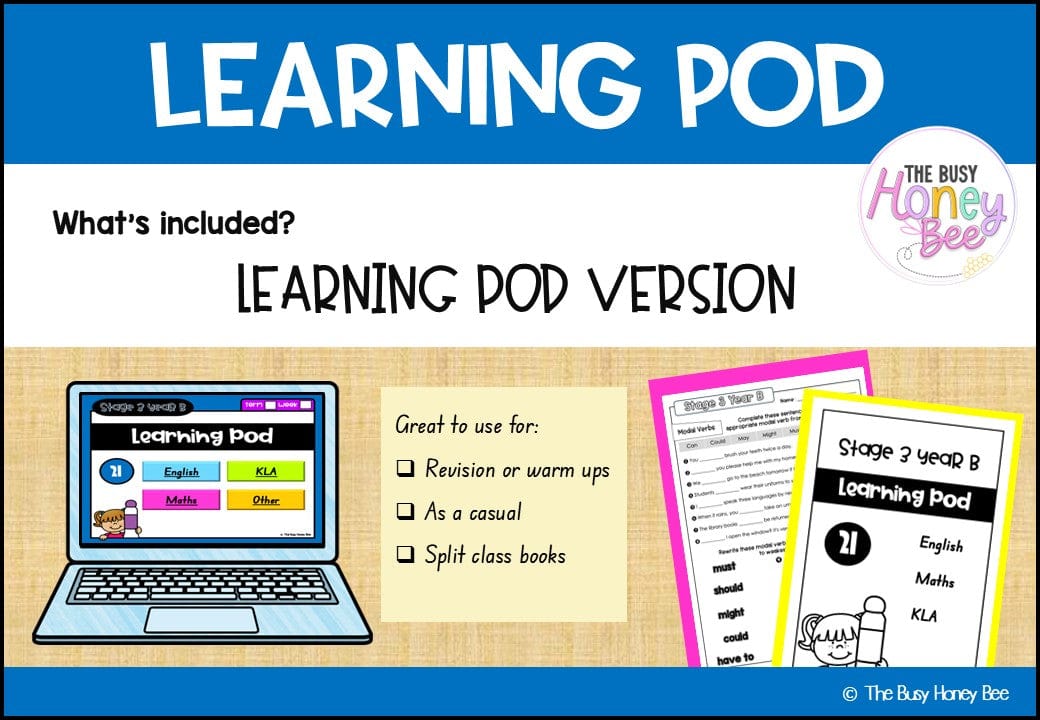 Stage 3 Year B Homework/Learning Pod 21 - Homework | Casual Teaching