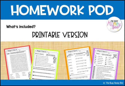 Stage 3 Year B Homework/Learning Pod 21 - Homework | Casual Teaching